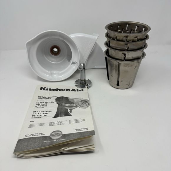 KitchenAid Kitchen Kitchenaid Rvsa Rotor Slicershredder Stand Mixer Attachment W Cones Shaft